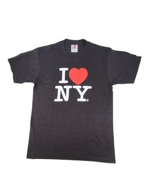 I Love NY Red Heart Graphic Tee - Black
